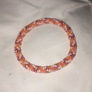 Coral/white bracelet